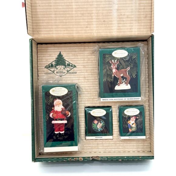 1996 Hallmark Keepsake Ornament Collector's Club Membership Kit 3 Ornaments Set - Picture 1 of 5